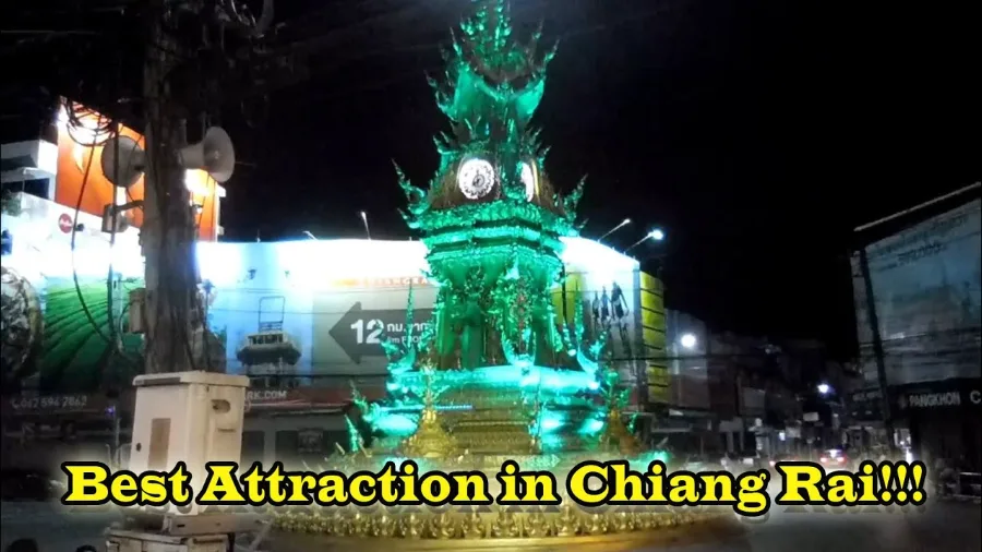 Golden Clock Tower in Chiang Rai